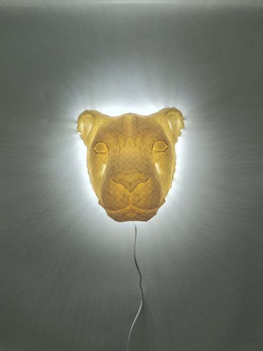Majestic Lion Head Wall Lamp