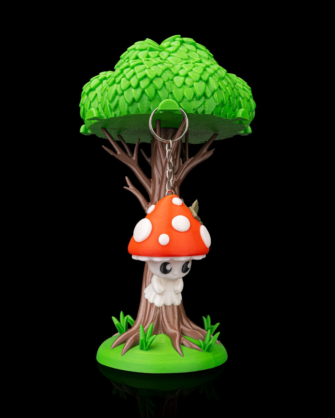 The "Shroom-Sprite" Mushroom Spirit Keychain